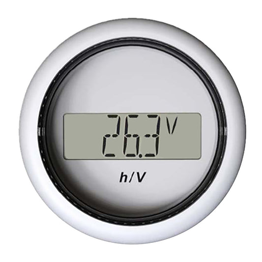 Veratron 52MM (2-1/16") ViewLine Hour Counter-Voltmeter - White [B00006302]