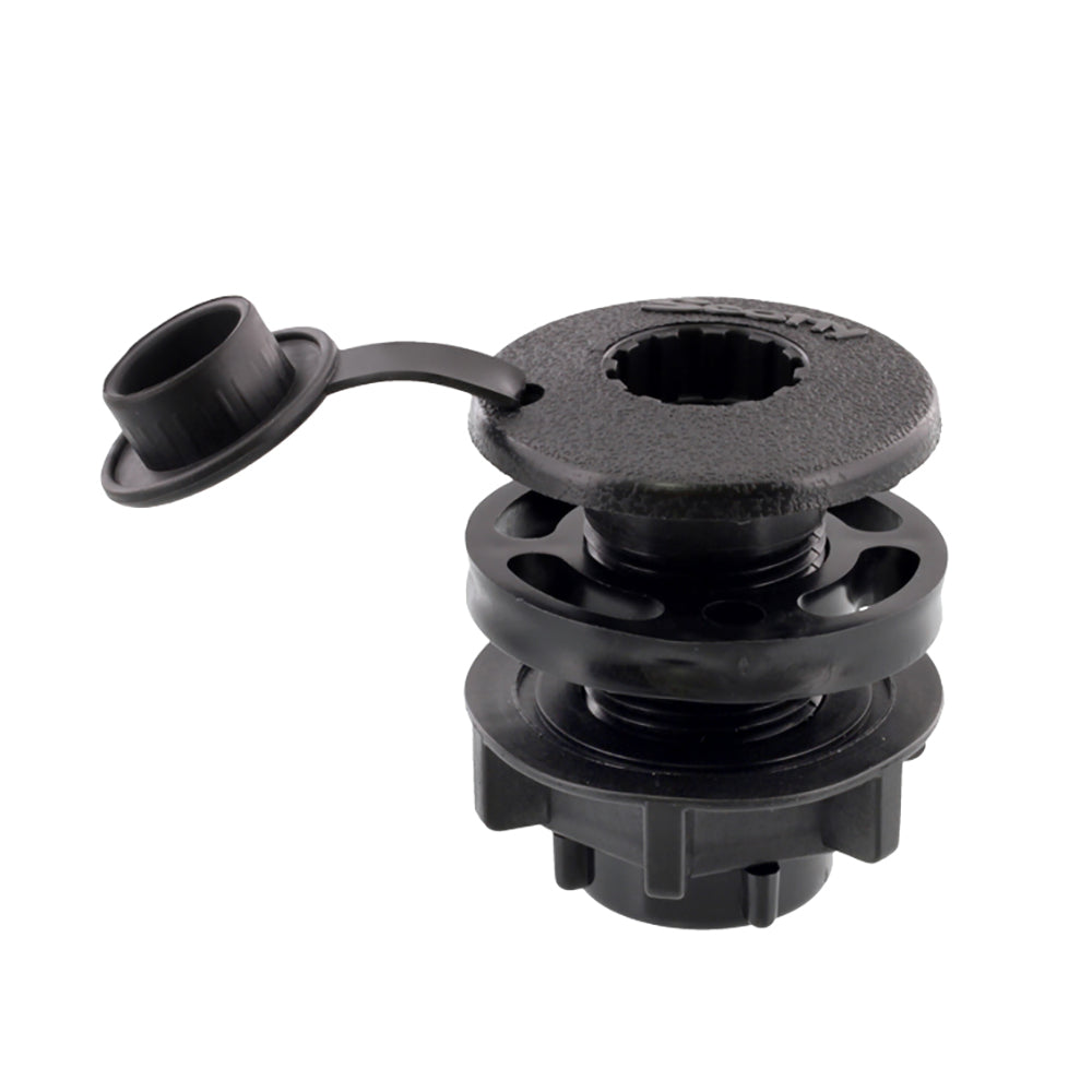 Scotty Compact Threaded Round Deck Mount [444-BK]