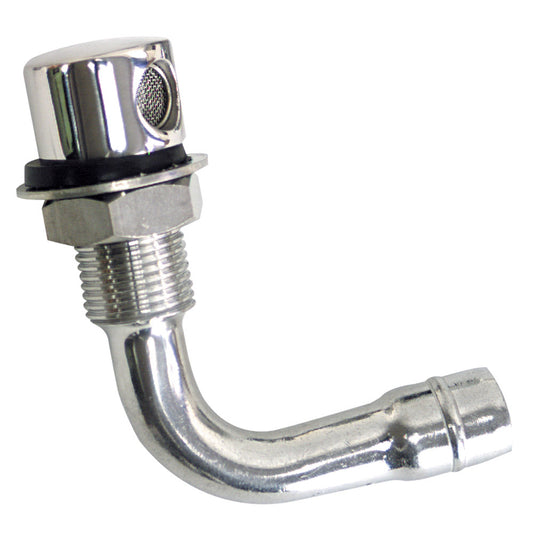 Whitecap Fuel Vent - Round Head, 90 Degree, 5/8" Hose [6023C]