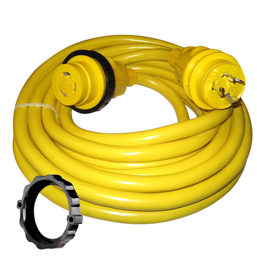 Marinco 30 Amp Power Cord Plus Cordset - 35' - Yellow [35SPP]