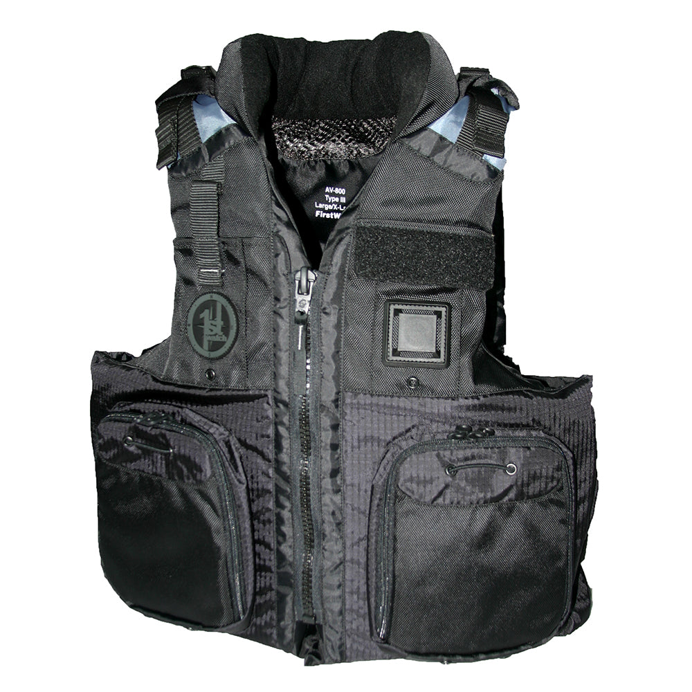 First Watch AV-800 Four Pocket Flotation Vest - Black - Large to XL [AV-800-BK-L/XL]