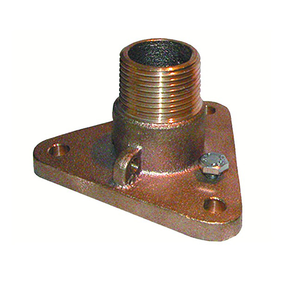 GROCO 2" Bronze NPS to NPT Flange Adapter [IBVF-2000]