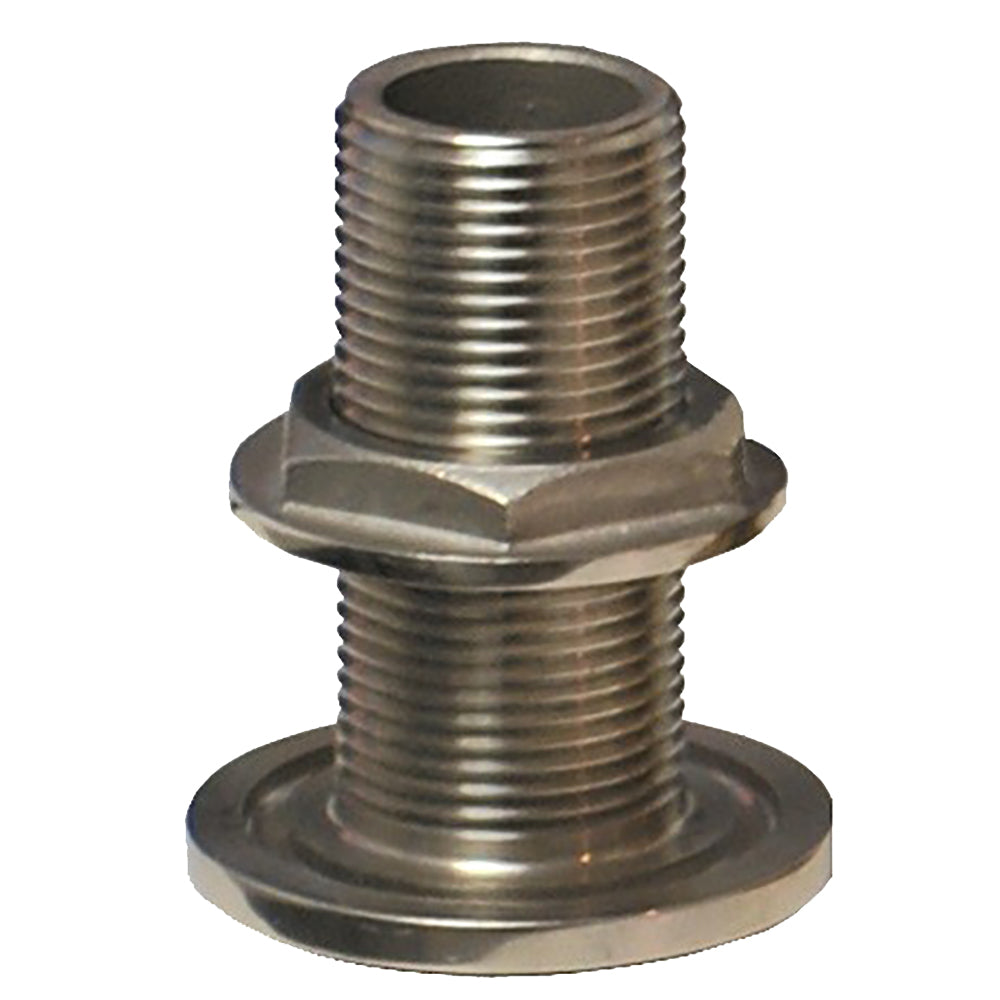 GROCO 1-1/4" NPS NPT Combo Stainless Steel Thru-Hull Fitting w/Nut [TH-1250-WS]