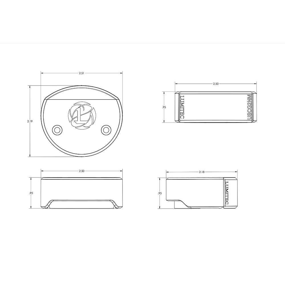 Lumitec Surface Mount Navigation Light - Composite - Port Red [101596]