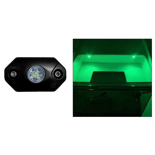 Black Oak Rock Accent Light - Green - Black Housing [RL-G]