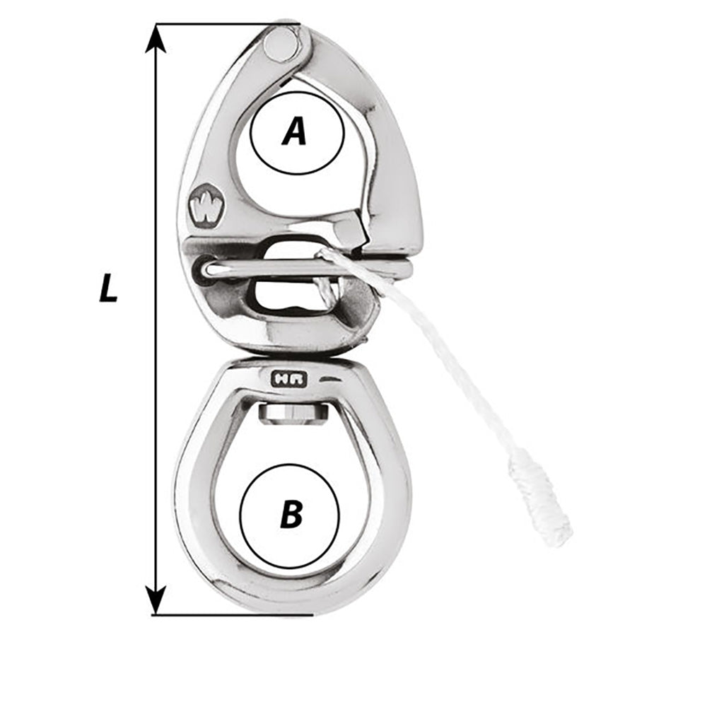 Wichard HR Quick Release Snap Shackle With Large Bail-110mm Length - 4-21/64" [02775]